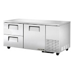 True TUC-67D-2-HC - Deep Undercounter Refrigerator, (1) solid door, (2) shelves, (2) drawers